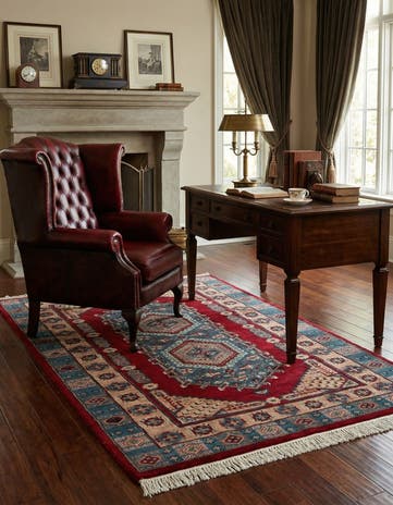 4' x 6' 3 Hand Knotted Bokhara Oriental Wool Rug