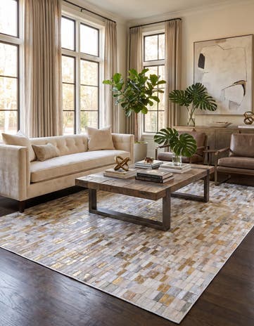 4' 11 x 7' 11 Cowhide - Patchwork Rug