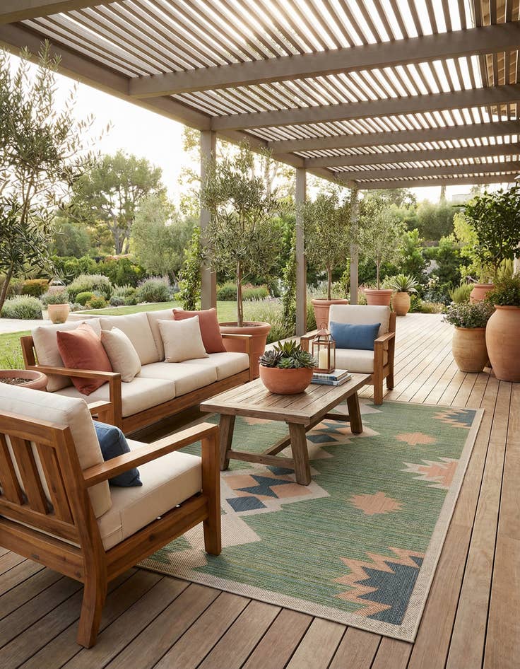 Detail image of 7' x 10'  Washable Baja Indoor / Outdoor Rug