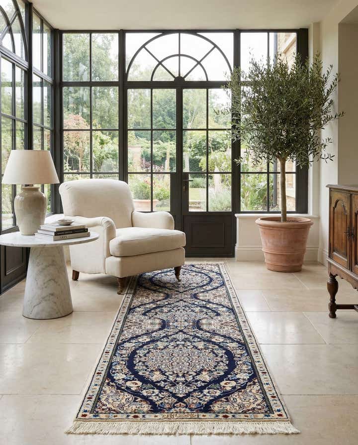 1' 7 x 6' 6 Hand Knotted Nain Rug