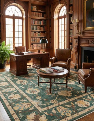 8' 7 x 10' 2 Hand Knotted Peshawar Ziegler Rug