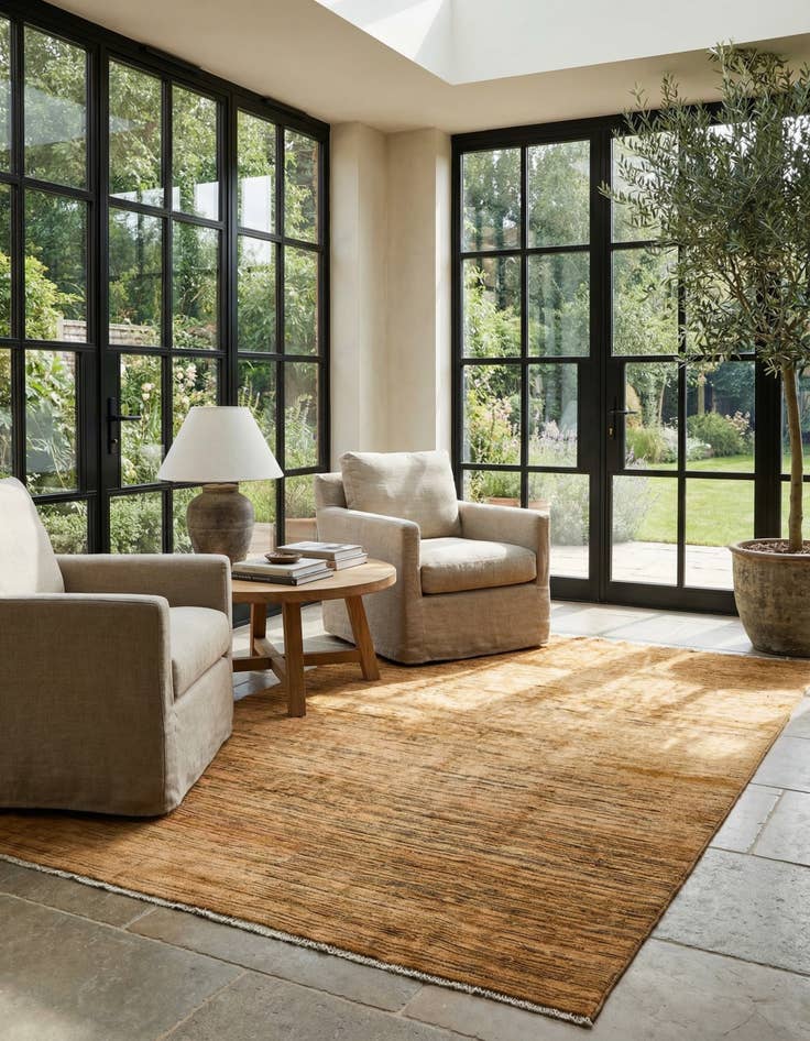 Detail image of 5' 7 x 7' 10  Hand Knotted Modern Ziegler Rug