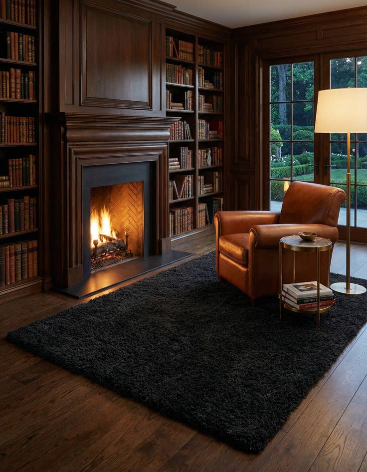 Detail image of  5' 7 x 7' 7 Solid Shag Rug