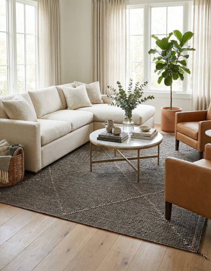 Detail image of  7' 10 x 9' 5  Hand Knotted Darya Wool Rug