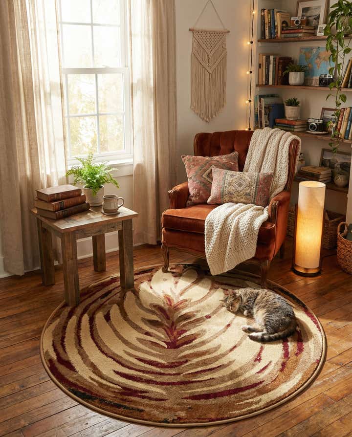 3' 3 x 3' 3 Cafe Round Rug