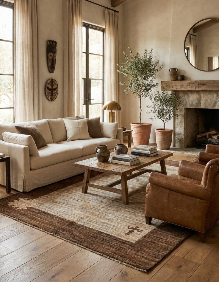 Detail image of 4' 10 x 6' 4  Hand Knotted Modern Ziegler Rug