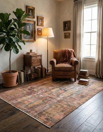 3' 8 x 5' 3 Hand Knotted Ultra Vintage Persian Wool Rug