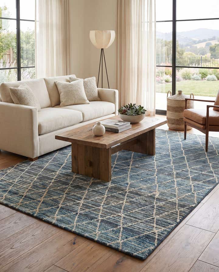 5' 6 x 7' 5 Hand Knotted Moroccan Wool Rug
