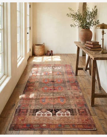 5' x 9' 8 Hand Knotted Ultra Vintage Persian Wool Runner Rug