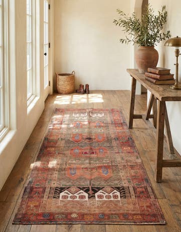 5' x 9' 8 Hand Knotted Ultra Vintage Persian Wool Runner Rug