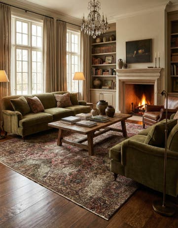 7' 7 x 7' 9 Vintage Royal Wool Square Rug