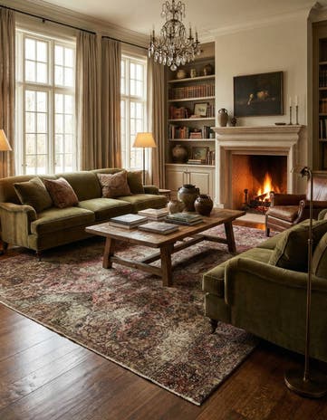 7' 7 x 7' 9 Vintage Royal Wool Square Rug