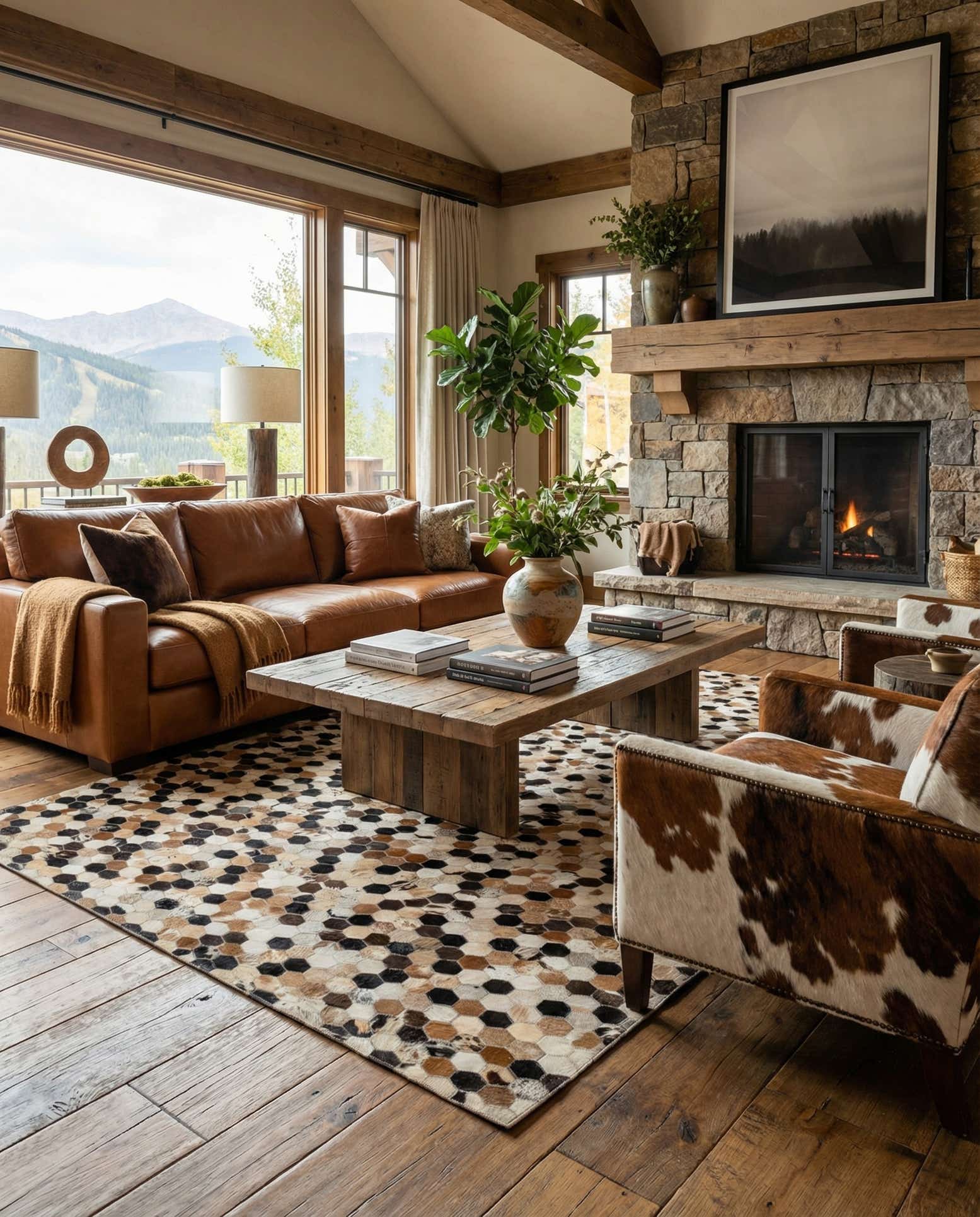 5' 1 x 7' 11 Cowhide - Patchwork Rug