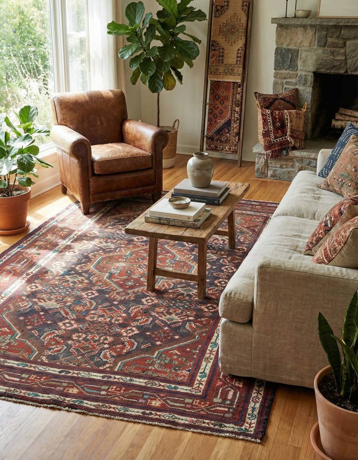 Detail image of 3' 7 x 6' 1 Hamedan Rug