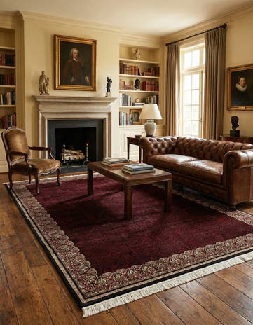 6' 8 x 9' 9 Hand Knotted Mahal Oriental Wool Rug