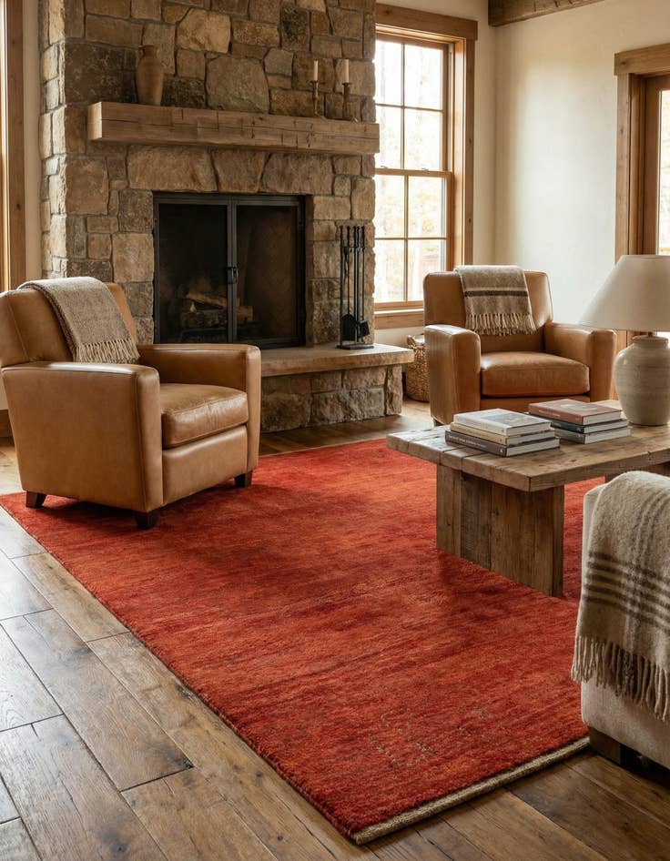 Detail image of  5' 1 x 6' 4  Hand Knotted Gabbeh Shouli Persian Wool Rug