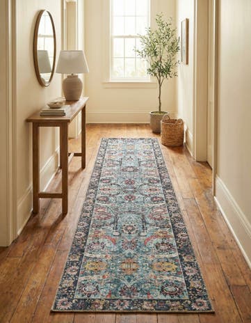 2' 7 x 12' Washable Timeless Runner Rug
