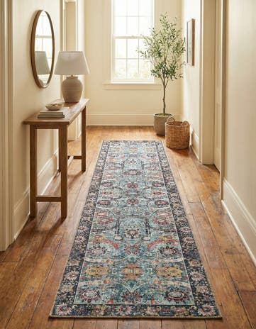 2' 7 x 12' Washable Timeless Runner Rug