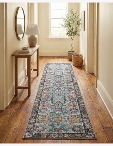 2' 7 x 12' Washable Timeless Runner Rug