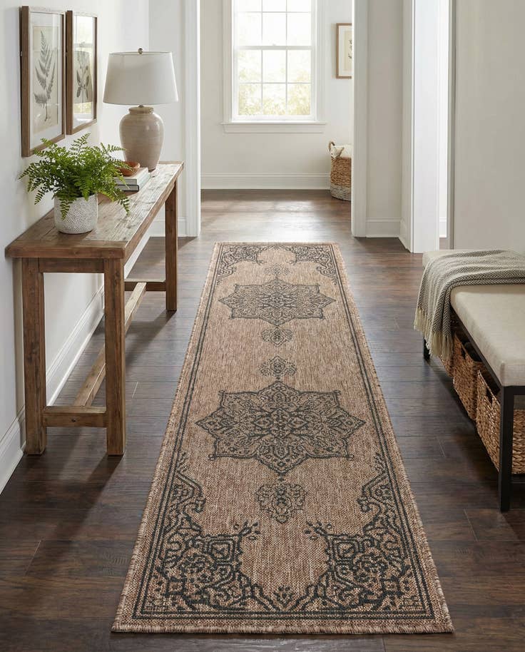 Detail image of 2' x 8' Easy-Clean Traditional Indoor / Outdoor Runner Rug