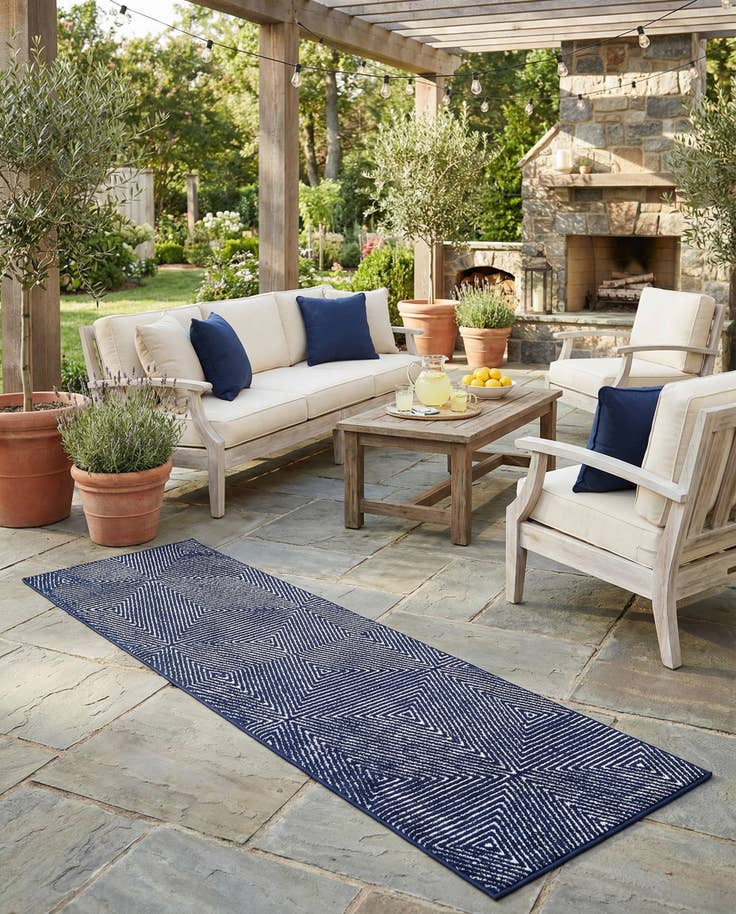 Detail image of 2' 7 x 10' Easy-Clean Sabrina Soto Indoor / Outdoor Runner Rug