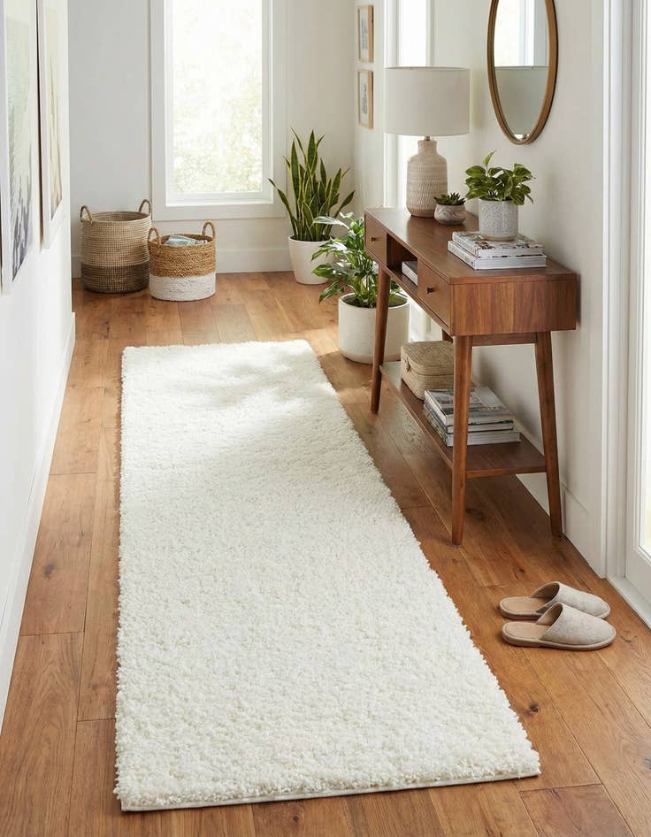 Detail image of  2' 7 x 12' Soft Solid Shag Runner Rug