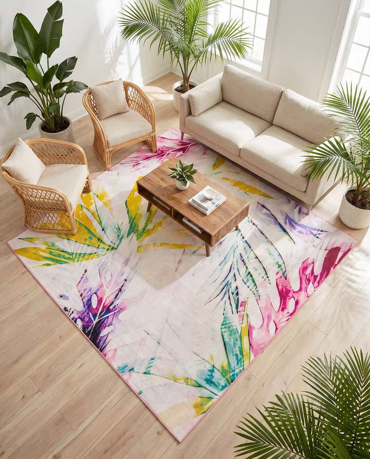 10' x 10' Easy-Clean Jill Zarin Caribbean Indoor / Outdoor Square Rug