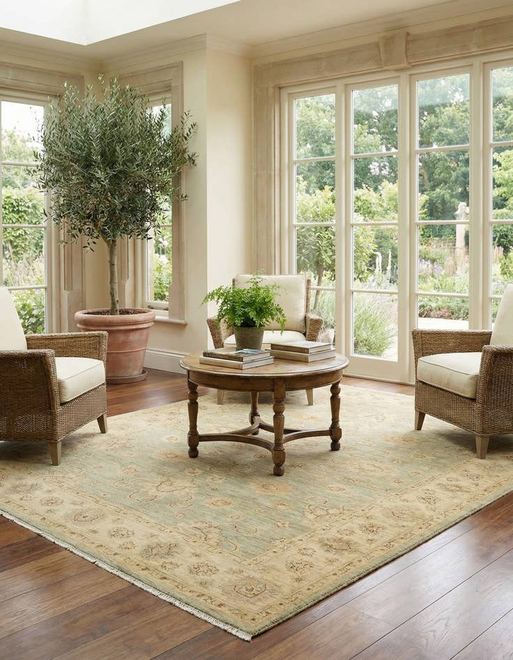 Detail image of 5' 8 x 8' Ziegler Wool Rug