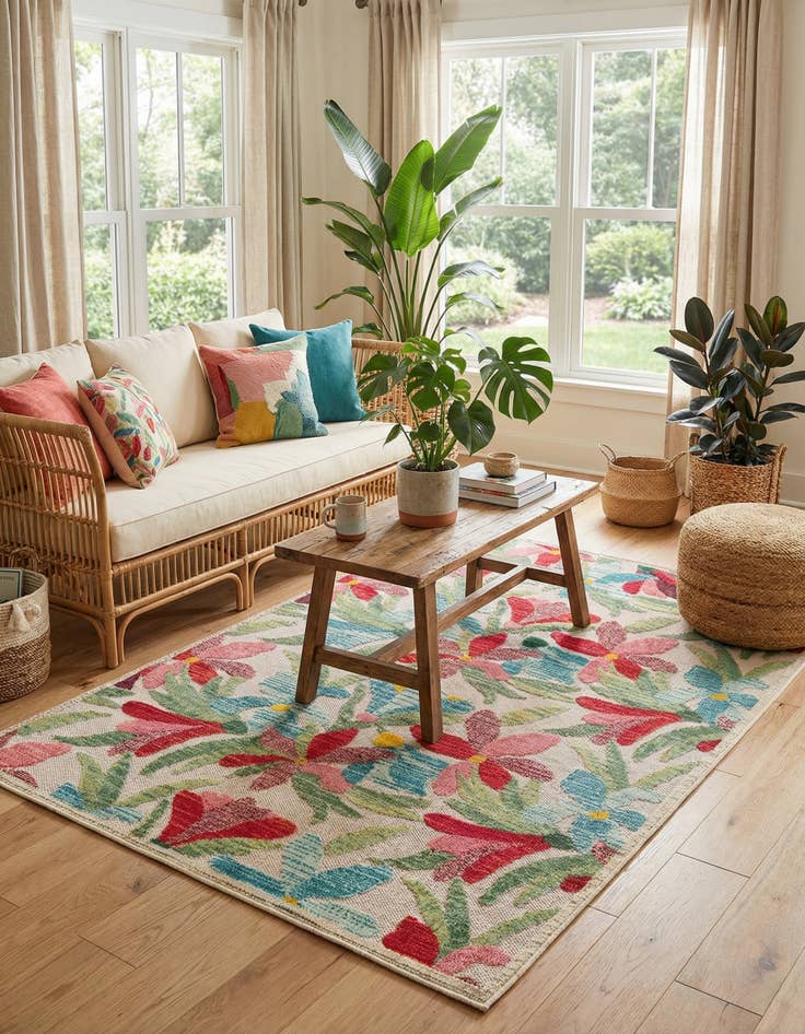 Detail image of 5' x 7' Easy-Clean Casablanca Indoor / Outdoor Rug