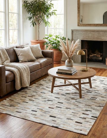 4' x 5' 10 Cowhide Stocks Rug