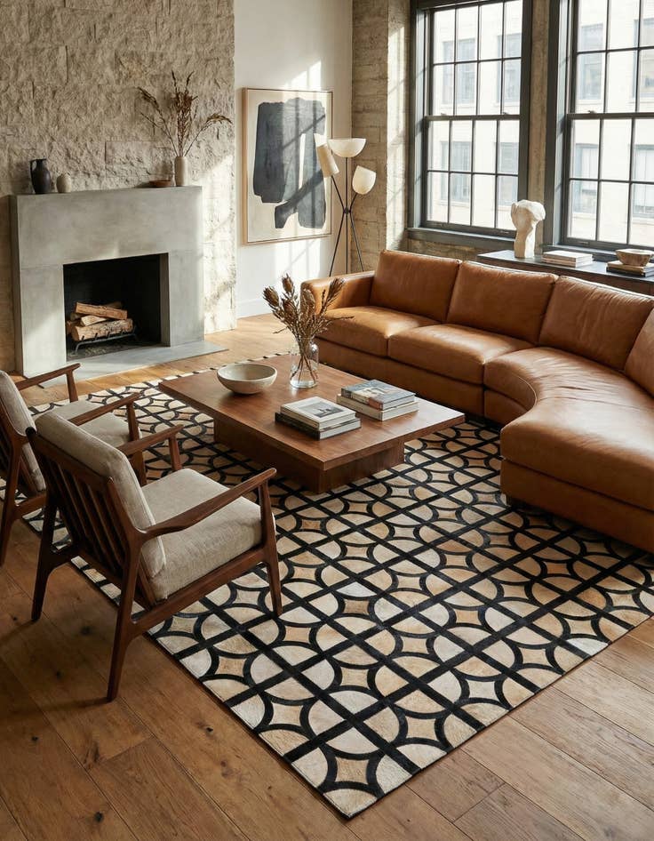 Detail image of  5' 1 x 8' Cowhide Rug