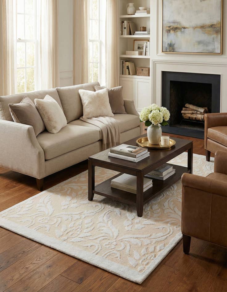 Detail image of 2' 11 x 4' 11  Hand Knotted Darya Wool Rug