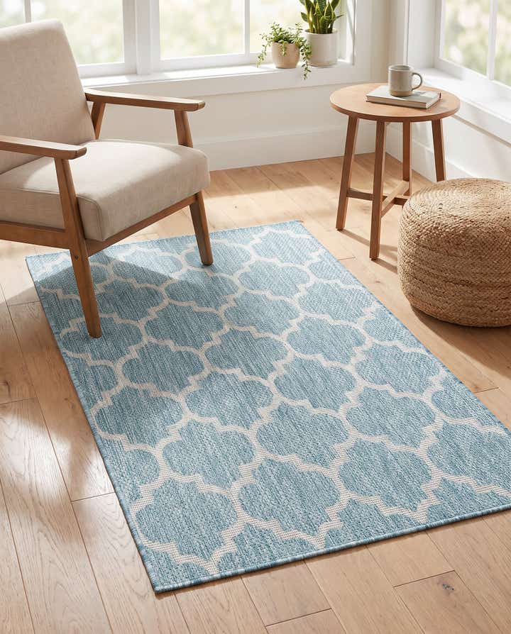 3' x 5' 3 Easy-Clean Trellis Indoor / Outdoor Rug