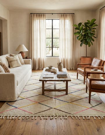 6' 3 x 10' Hand Knotted Moroccan Wool Rug