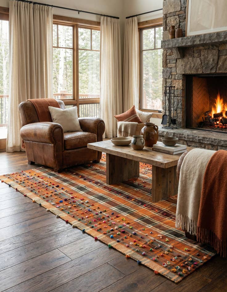 Detail image of 5' 6 x 6' 11 Jajim Rug