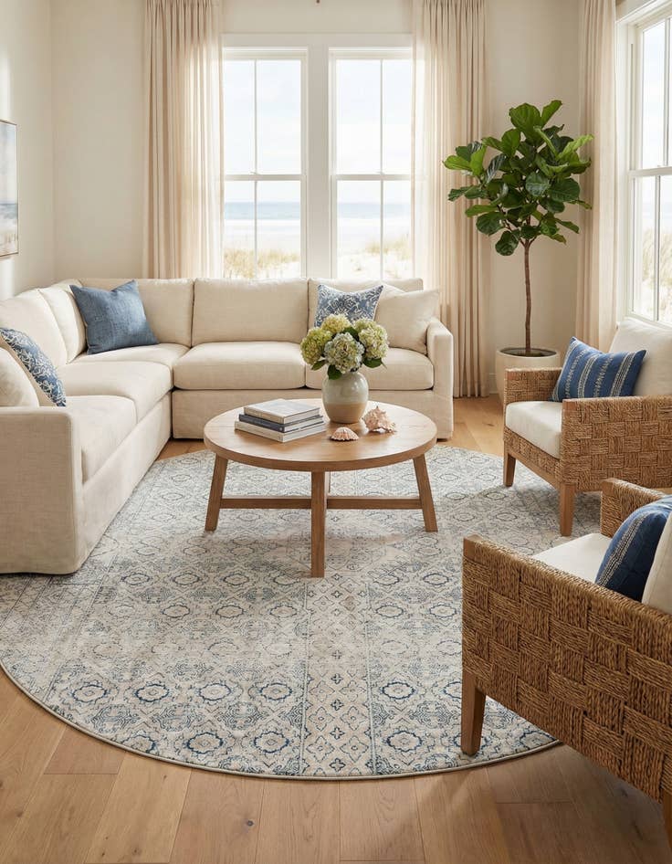 Detail image of 10' 2 x 10' 2 Newport Round Rug