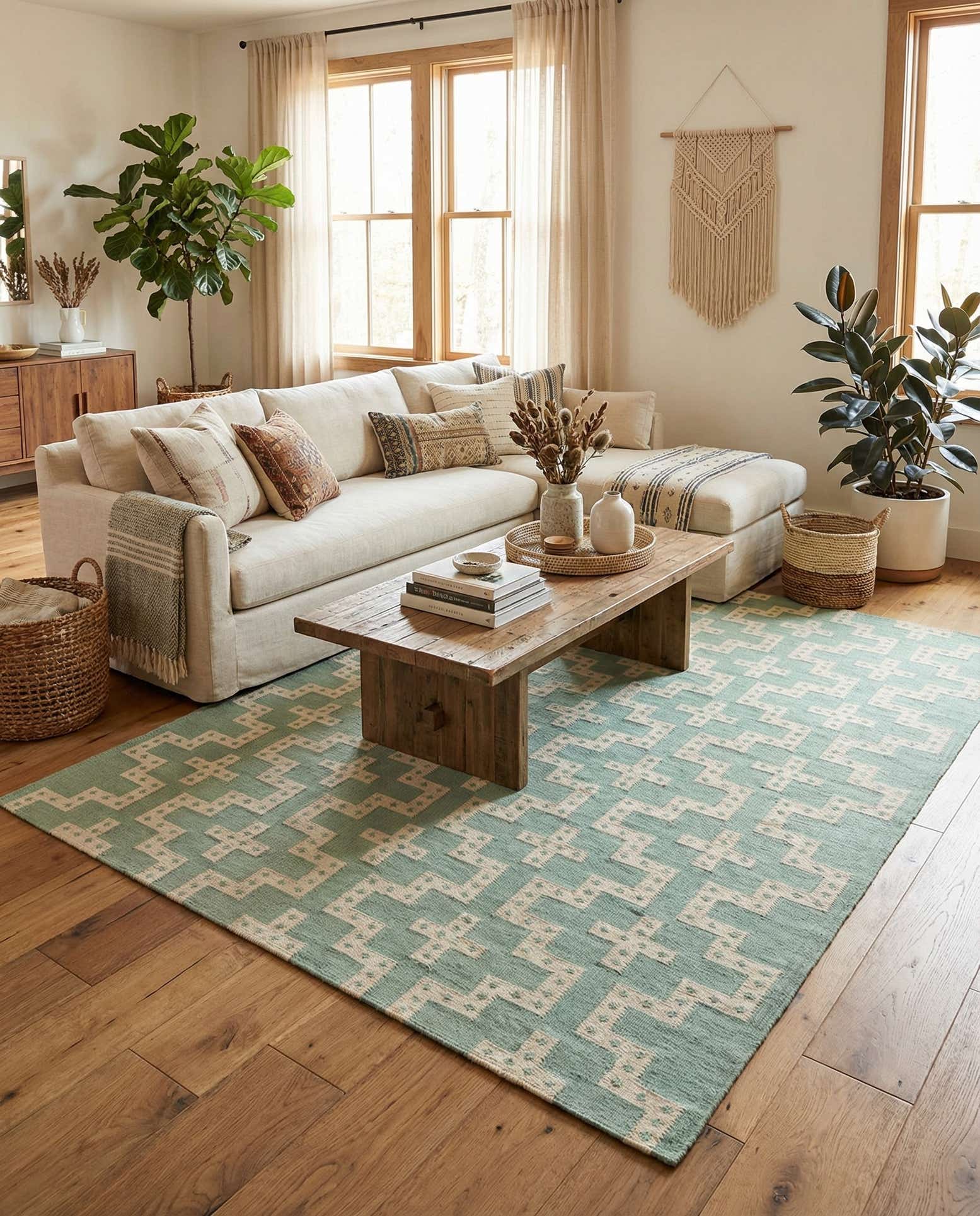 9' x 12' Hand Woven Kilim Wool Rug