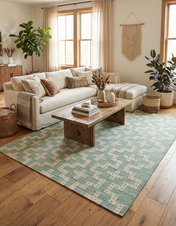 9' x 12' Hand Woven Kilim Wool Rug