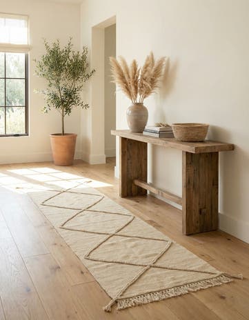 2' 5 x 10' 1 Hand Woven Moroccan Wool Runner Rug