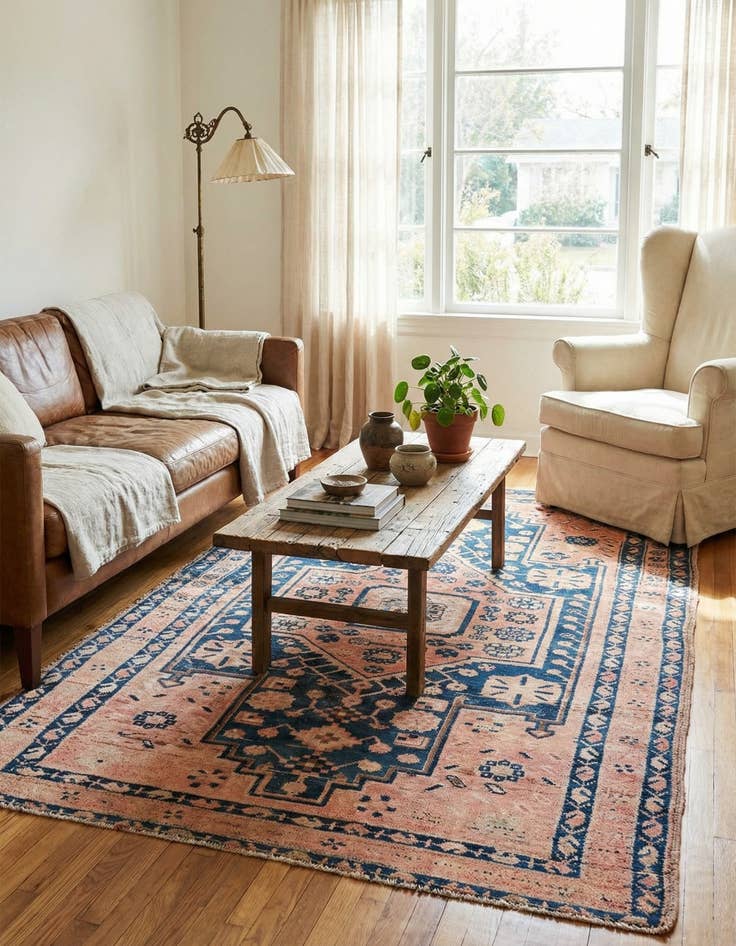 Detail image of 3' 10 x 6' 9  Hand Knotted Ultra Vintage Persian Wool Rug