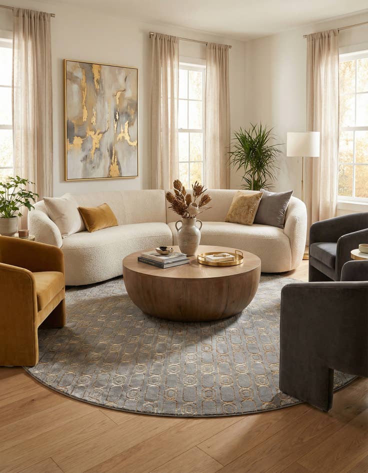 Detail image of 10' x 10' Vogue Geo Round Rug