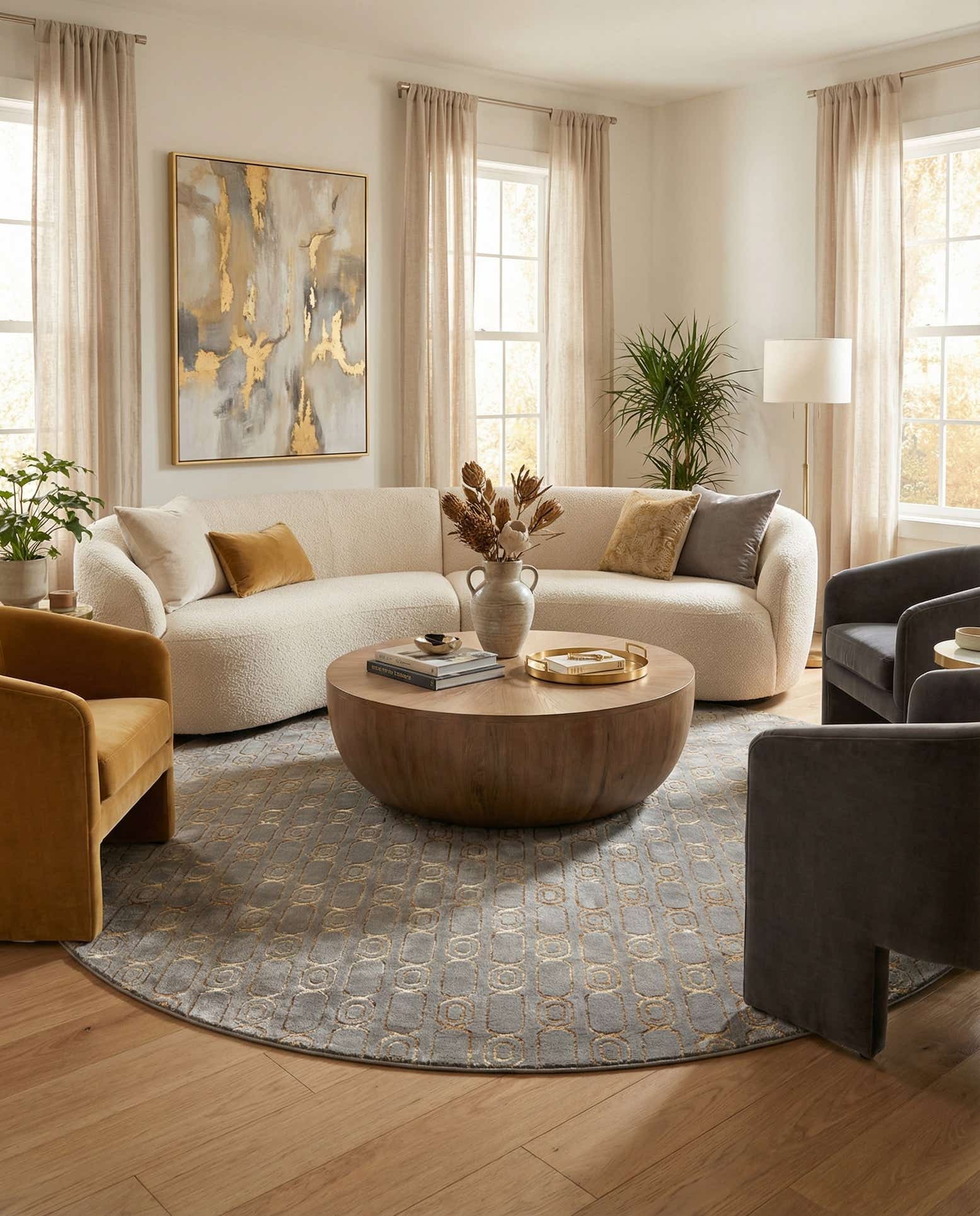 10' x 10' Vogue Geo Round Rug