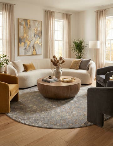 10' x 10' Vogue Geo Round Rug