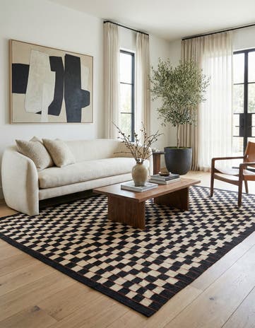 6' 8 x 9' 7 Hand Woven Kilim Modern Wool Rug