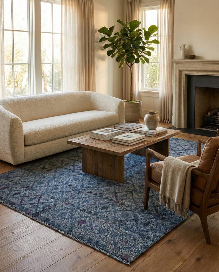 Detail image of 5' 8 x 8' 4 Hand Knotted Darya Wool Rug