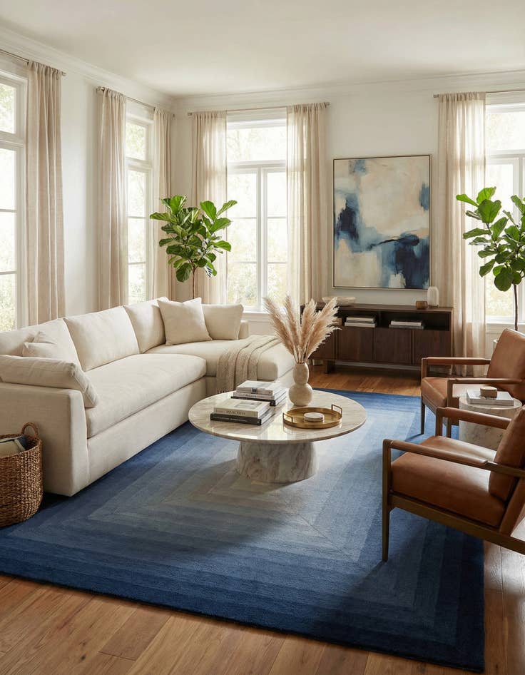 Detail image of 9' x 12' Ombre Wool Rug