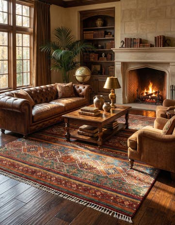 5' 2 x 6' 8 Torkman Wool Rug