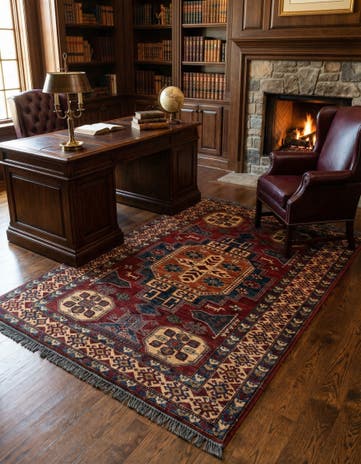 5' x 6' 10 Hand Knotted Kazak Oriental Wool Rug
