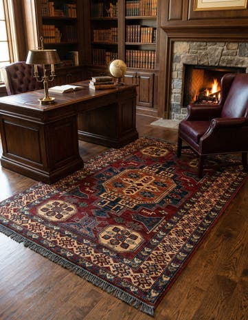 5' x 6' 10 Hand Knotted Kazak Oriental Wool Rug