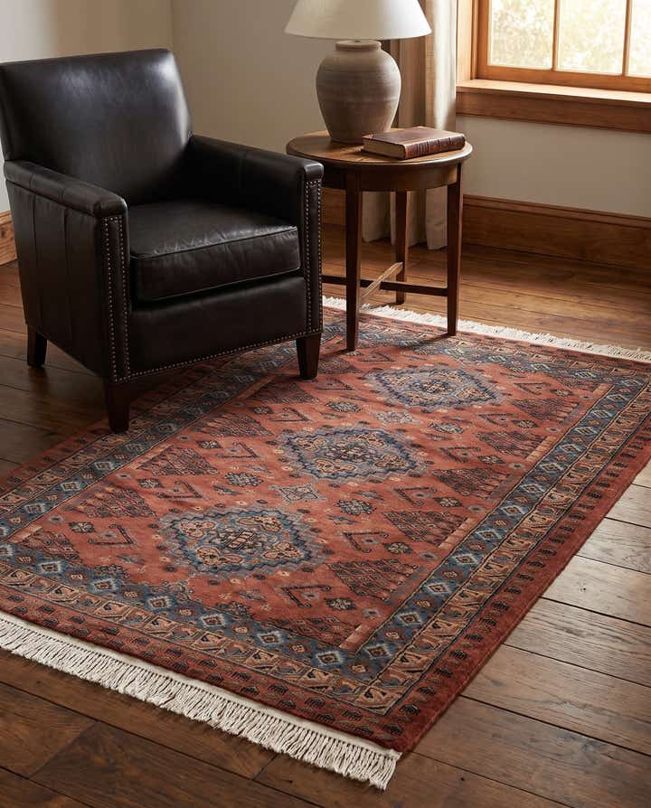 4' 4 x 6' 2 Hand Knotted Bokhara Oriental Wool Rug